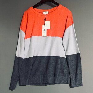 NWT Socialite Lightweight Striped Knit Blouse Women's Medium